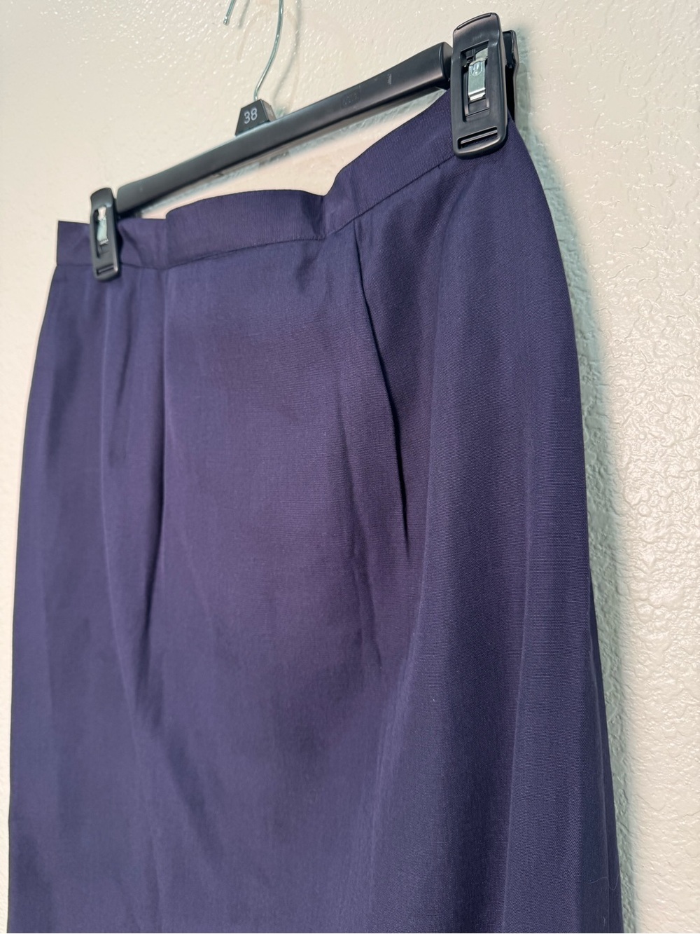 Vintage Christian Dior Navy Blue Midi Pencil Skirt Size 10 High Waist Made USA - Picture 8 of 13